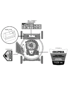 Label Map 11A-A40x897 parts for Columbia Push Walk-Behind Mower 11A-A40X897 / 2015 from AppliancePartsPros.com