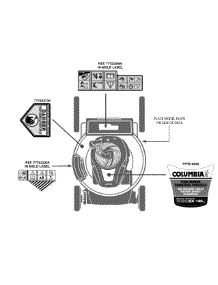 Label Map 11A-B03k897 parts for Columbia Push Walk-Behind Mower 11A-B03K897 / 2012 from AppliancePartsPros.com