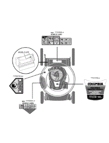 Label Map 11A-B0ba897 parts for Columbia Push Walk-Behind Mower 11A-B0BA897 / 2015 from AppliancePartsPros.com