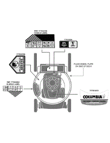 Label Map 11A-B29q897 parts for Columbia Push Walk-Behind Mower 11A-B29Q897 / 2011 from AppliancePartsPros.com
