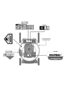 Label Map 11A-B29q897 parts for Columbia Push Walk-Behind Mower 11A-B29Q897 / 2012 from AppliancePartsPros.com