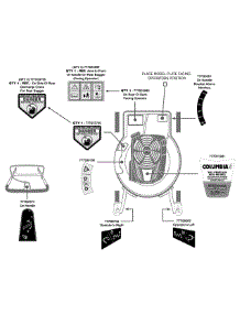 Label Map 12A-999W897 parts for Columbia Self-Propelled Walk-Behind Mower 12A-999W897 / 2011 from AppliancePartsPros.com