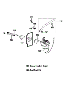 4P90mud Carburetor Assembly parts for Columbia Self-Propelled Walk-Behind Mower 12AE76JU897 / 2015 from AppliancePartsPros.com