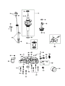 4P90mud Crankshaft & Crankcase Cover parts for Columbia Self-Propelled Walk-Behind Mower 12AE76JU897 / 2015 from AppliancePartsPros.com