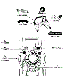 Label Map parts for Columbia Self-Propelled Walk-Behind Mower 12AJ836L597 / 2008 from AppliancePartsPros.com