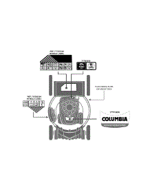 Label Map parts for Columbia Self-Propelled Walk-Behind Mower 12ALD33Q897 / 2013 from AppliancePartsPros.com