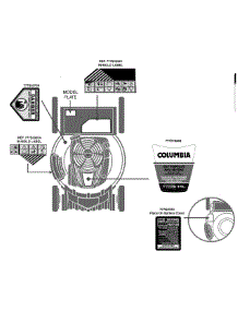 Label Map 12Ald39w897 parts for Columbia Self-Propelled Walk-Behind Mower 12ALD39W897 / 2014 from AppliancePartsPros.com