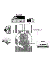 Label Map 12Avb29q897 parts for Columbia Self-Propelled Walk-Behind Mower 12AVB29Q897 / 2011 from AppliancePartsPros.com