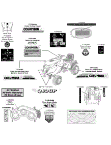 Label Map parts for Columbia Lawn Tractor 13AQ62GP897 / 2009 from AppliancePartsPros.com