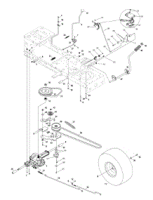 Lower Frame & Wheel Assembly parts for Columbia Lawn Tractor 13AV761F597 / 2008 from AppliancePartsPros.com