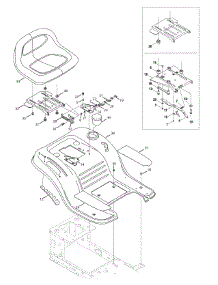 Seat & Fender Assembly parts for Columbia Lawn Tractor 13AV761F597 / 2008 from AppliancePartsPros.com