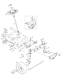 Steering Assembly parts for Columbia Lawn Tractor 13AV761F597 / 2008 from AppliancePartsPros.com