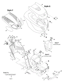 Hood & Grille parts for Columbia Garden Tractor 14AQ94GK897 / 2010 from AppliancePartsPros.com