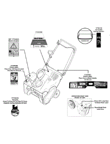 Label Map 31A-2M1e897 parts for Columbia Snow Thrower 31A-2M1E897 / 2011 from AppliancePartsPros.com