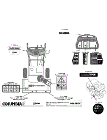 Label Map 10528Gc parts for Columbia Snow Thrower 31AH9574897 / 2010 from AppliancePartsPros.com