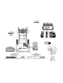 Label Map 31Ah9574897 parts for Columbia Snow Thrower 31AH9574897 / 2011 from AppliancePartsPros.com