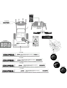 Label Map parts for Columbia Snow Thrower 31AH55K4897 / 2009 from AppliancePartsPros.com
