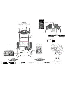 Label Map 31Ah55k4897 parts for Columbia Snow Thrower 31AH55K4897 / 2011 from AppliancePartsPros.com
