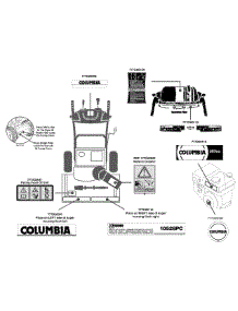 Label Map parts for Columbia Snow Thrower 31AH55K4897 / 2014 from AppliancePartsPros.com