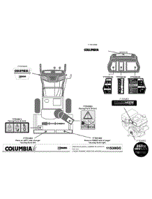 Label Map 11530Gc parts for Columbia Snow Thrower 31AH9575897 / 2010 from AppliancePartsPros.com