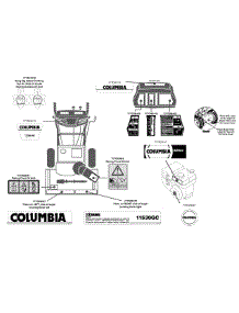 Label Map parts for Columbia Snow Thrower 31AH9775897 / 2014 from AppliancePartsPros.com