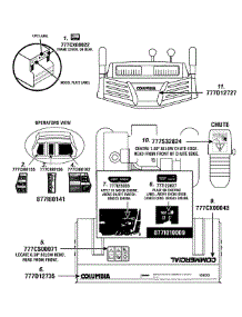 Label Map parts for Columbia Snow Thrower 31AH9J76597 / 2008 from AppliancePartsPros.com