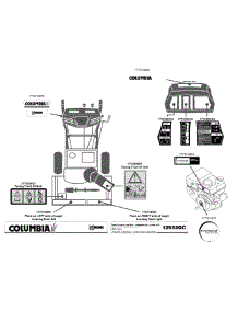 Label Map 31Ah9576897 parts for Columbia Snow Thrower 31AH9576897 / 2011 from AppliancePartsPros.com