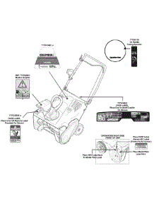Label Map 31As2t5e897 parts for Columbia Snow Thrower 31AS2T5E897 / 2015 from AppliancePartsPros.com