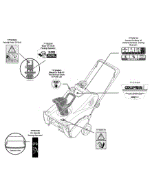 Label Map 2M1 parts for Columbia Snow Thrower 31A-2M1A897 / 2010 from AppliancePartsPros.com