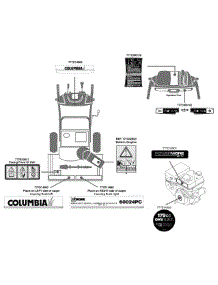 Label Map parts for Columbia Snow Thrower 31AM62K2897 / 2010 from AppliancePartsPros.com