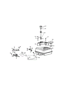 370-Sub-11 Fuel Tank & Mounting parts for Columbia Snow Thrower 31AM63K2897 / 2011 from AppliancePartsPros.com