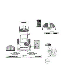 Label Map 31Am63k2897 parts for Columbia Snow Thrower 31AM63K2897 / 2011 from AppliancePartsPros.com