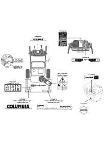Label Map 31Am63k2897 parts for Columbia Snow Thrower 31AM63K2897 / 2015 from AppliancePartsPros.com