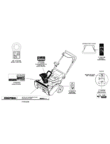Label Map parts for Columbia Snow Thrower 31AM2P5B597 / 2008 from AppliancePartsPros.com