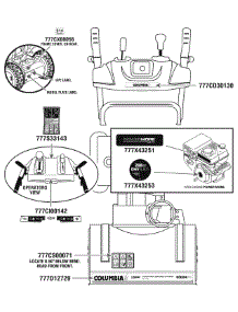 Label Map parts for Columbia Snow Thrower 31AM63K2597 / 2008 from AppliancePartsPros.com