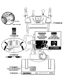 Label Map parts for Columbia Snow Thrower 31AH6WK3597 / 2008 from AppliancePartsPros.com