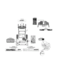 Label Map 31Ah54k3897 parts for Columbia Snow Thrower 31AH54K3897 / 2011 from AppliancePartsPros.com