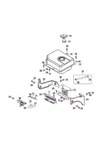 478-Sub Fuel Tank & Mounting parts for Columbia Snow Thrower 31AH54K3897 / 2013 from AppliancePartsPros.com
