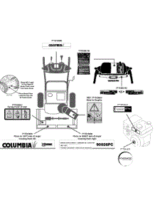 Label Map 90026Pc parts for Columbia Snow Thrower 31AH54K3897 / 2013 from AppliancePartsPros.com