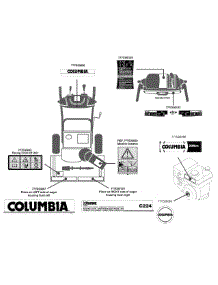 Label Map parts for Columbia Snow Thrower 31AM53K2897 / 2014 from AppliancePartsPros.com