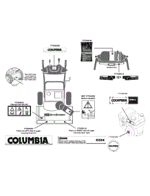 Label Map 31Am53k2897 parts for Columbia Snow Thrower 31AM53K2897 / 2015 from AppliancePartsPros.com