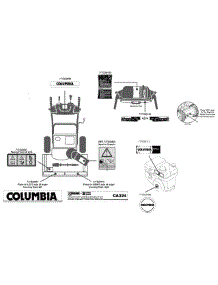 Label Map parts for Columbia Snow Thrower 31AH54K6897 / 2014 from AppliancePartsPros.com