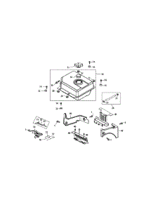 490-Wua Fuel Tank & Mounting parts for Columbia Snow Thrower 31AH57K9897 / 2015 from AppliancePartsPros.com