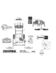 Label Map 31Ah57k9897 parts for Columbia Snow Thrower 31AH57K9897 / 2015 from AppliancePartsPros.com