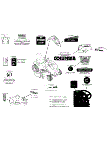 Label Map 14A7a3kw897 parts for Columbia Garden Tractor 14A7A3KW897 / 2015 from AppliancePartsPros.com