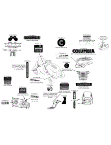 Label Map parts for Columbia Lawn Tractor 13A878KT897 / 2015 from AppliancePartsPros.com