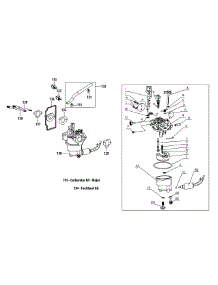 4P90juc Carburetor Assembly parts for Columbia Lawn Tractor 13A226JD897 / 2014 from AppliancePartsPros.com