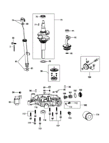 4P90juc Crankshaft & Crankcase Cover parts for Columbia Lawn Tractor 13A226JD897 / 2015 from AppliancePartsPros.com
