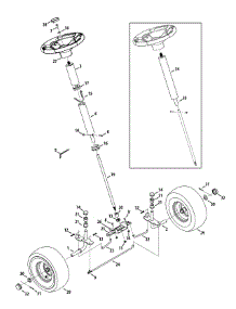 Front End Steering parts for Columbia Lawn Tractor 13AC26JD897 / 2013 from AppliancePartsPros.com