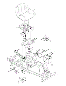 Seat, Fuel Tank & Electrical parts for Columbia Lawn Tractor 13AC26JD897 / 2013 from AppliancePartsPros.com